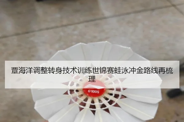 覃海洋调整转身技术训练世锦赛蛙泳冲金路线再梳理