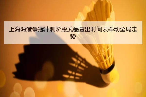 上海海港争冠冲刺阶段武磊复出时间表牵动全局走势